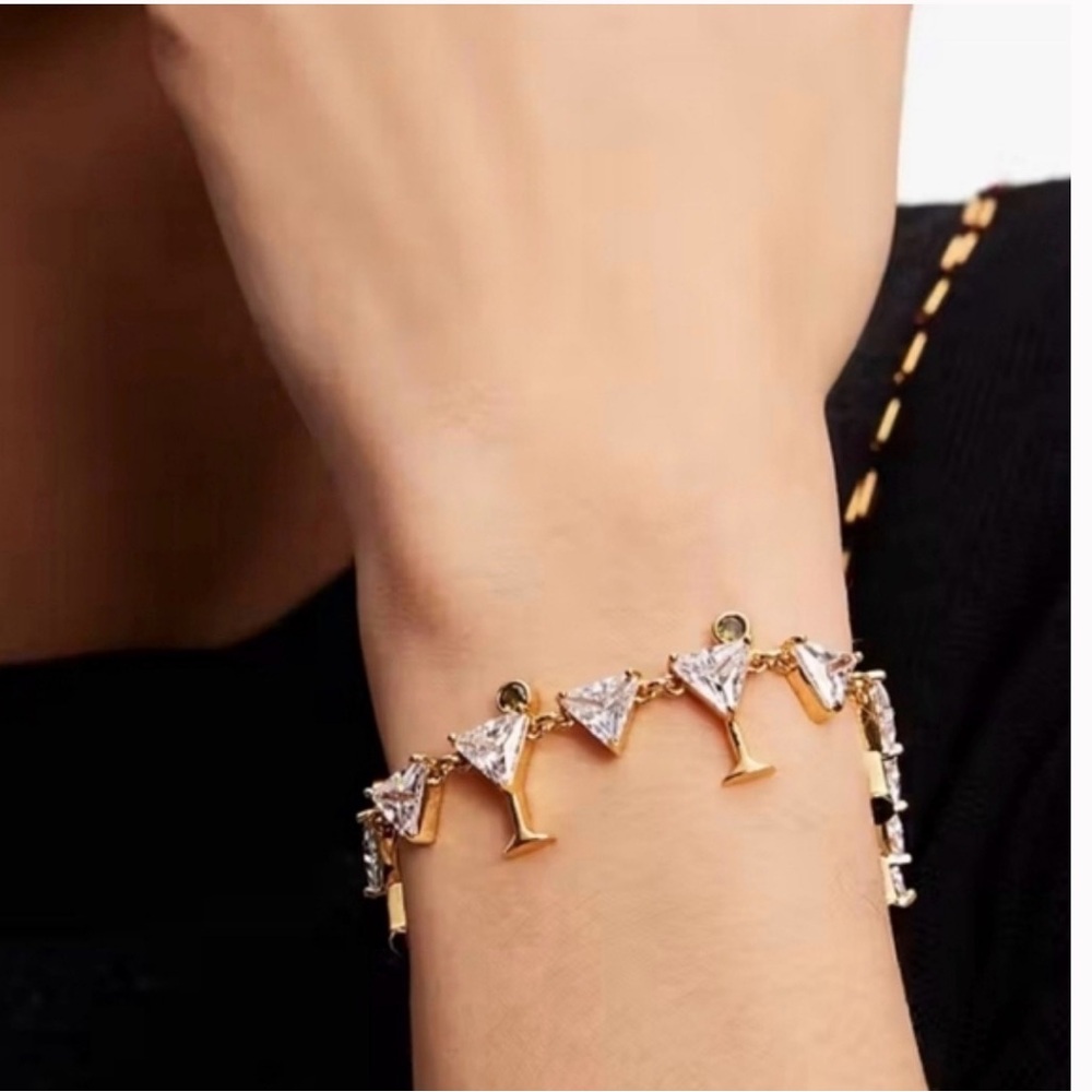 $198 Kate Spade Shaken Or‎ Stirred Martini Tennis Bracelet